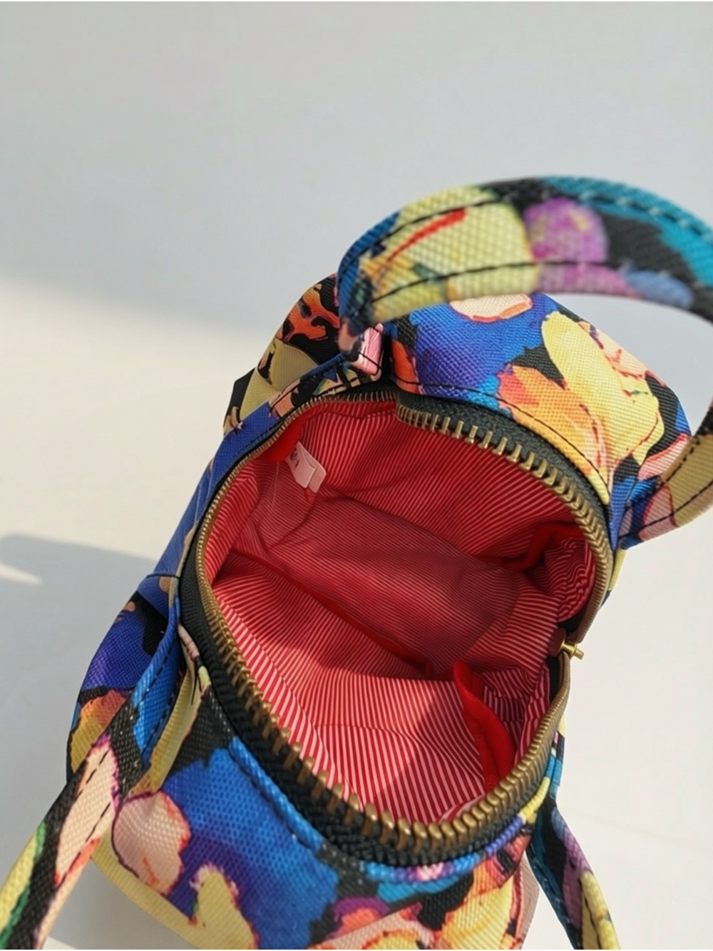 Herschel Y2K Mini Floral Backpack Multicolor Abstract Print Gold Hardware Indie - Picture 7 of 8